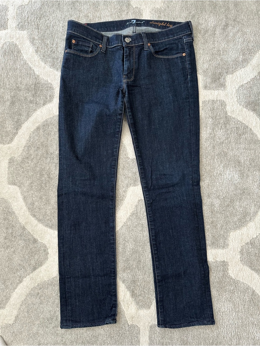 7 For All Mankind - Straight Leg - Dark Wash Jeans